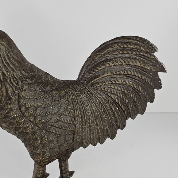 Vintage Rooster Chicken Doorstop Wedge Farmhouse Decor - Picture 9 of 9